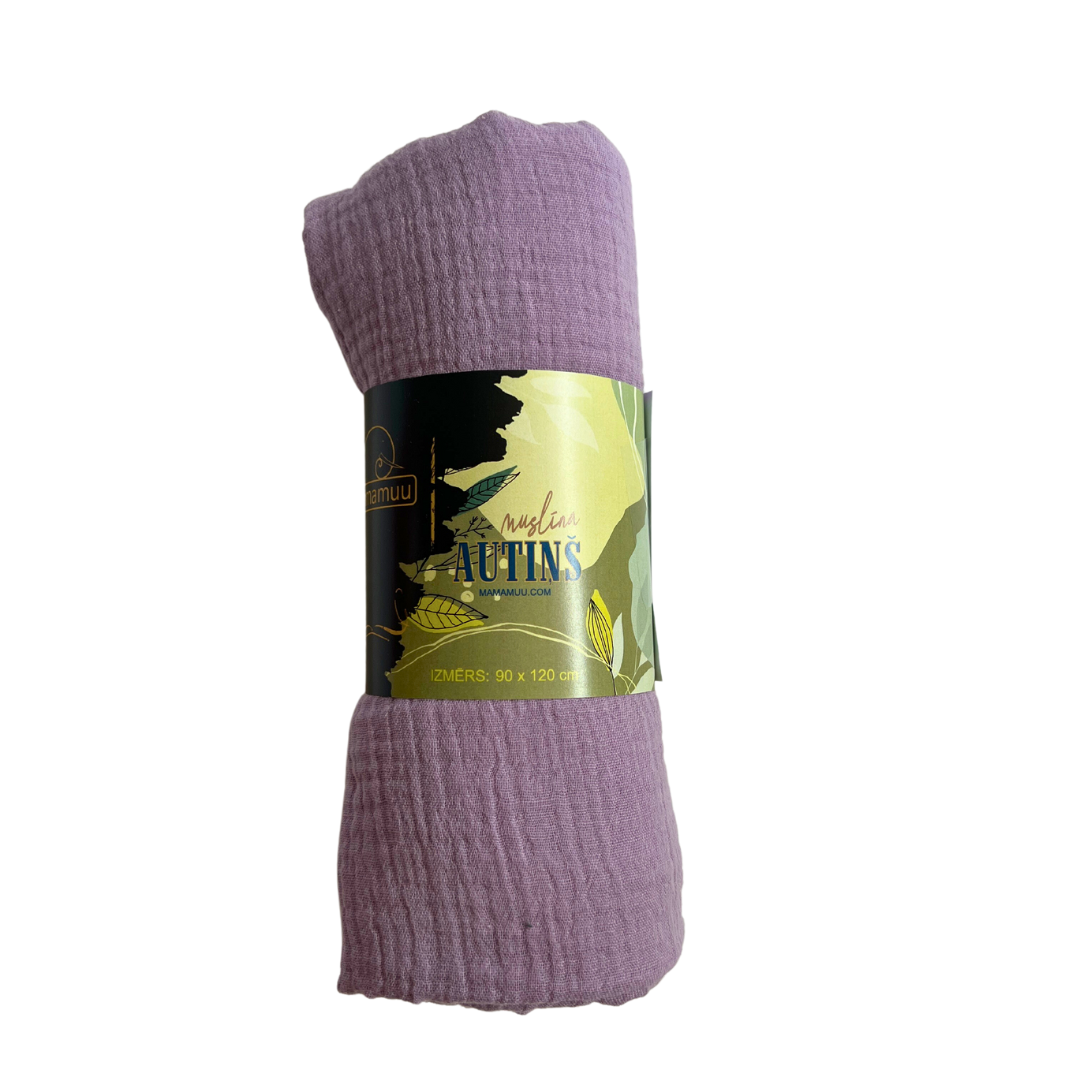Muslin swaddle blanket  - soft violet