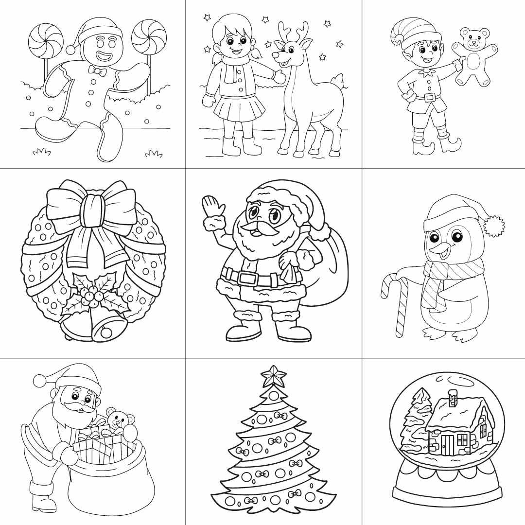 free christmas colouring book for kids