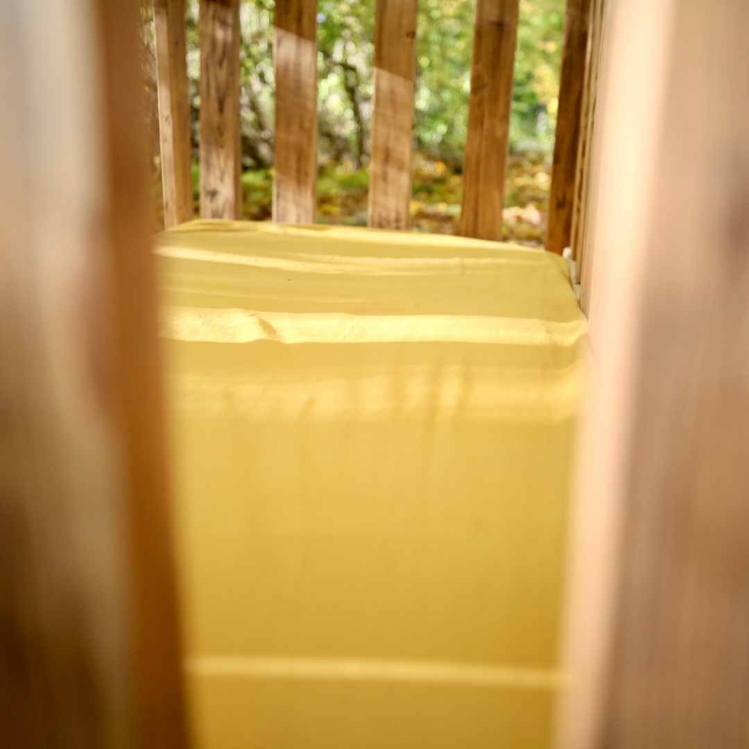 yellow washed cotton crib sheet